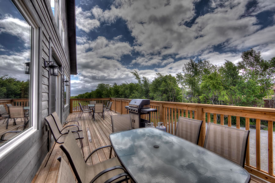 deck with bbq in summer